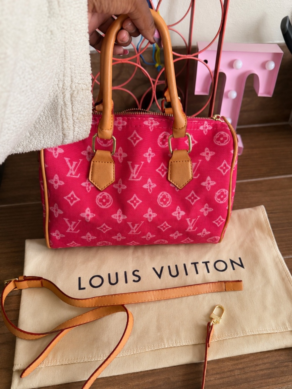 Pink speedy 25 denim